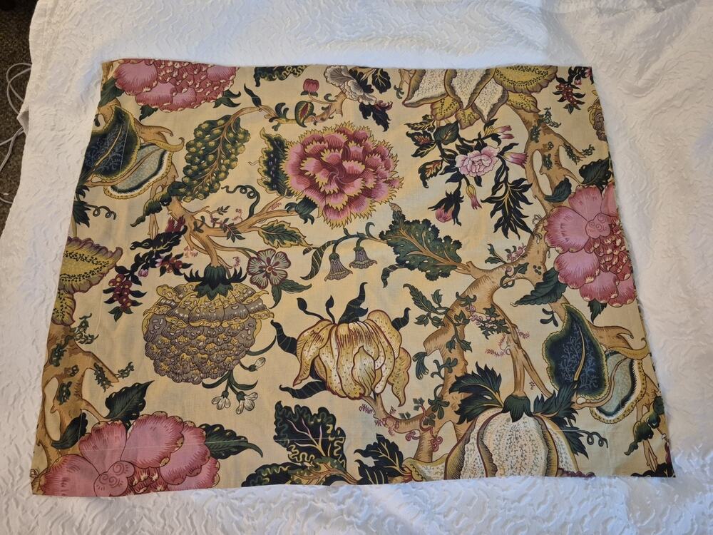 💥 Pottery Barn Keira Palampore Euro Pillow Sham 26x26" Floral Linen NEW A4